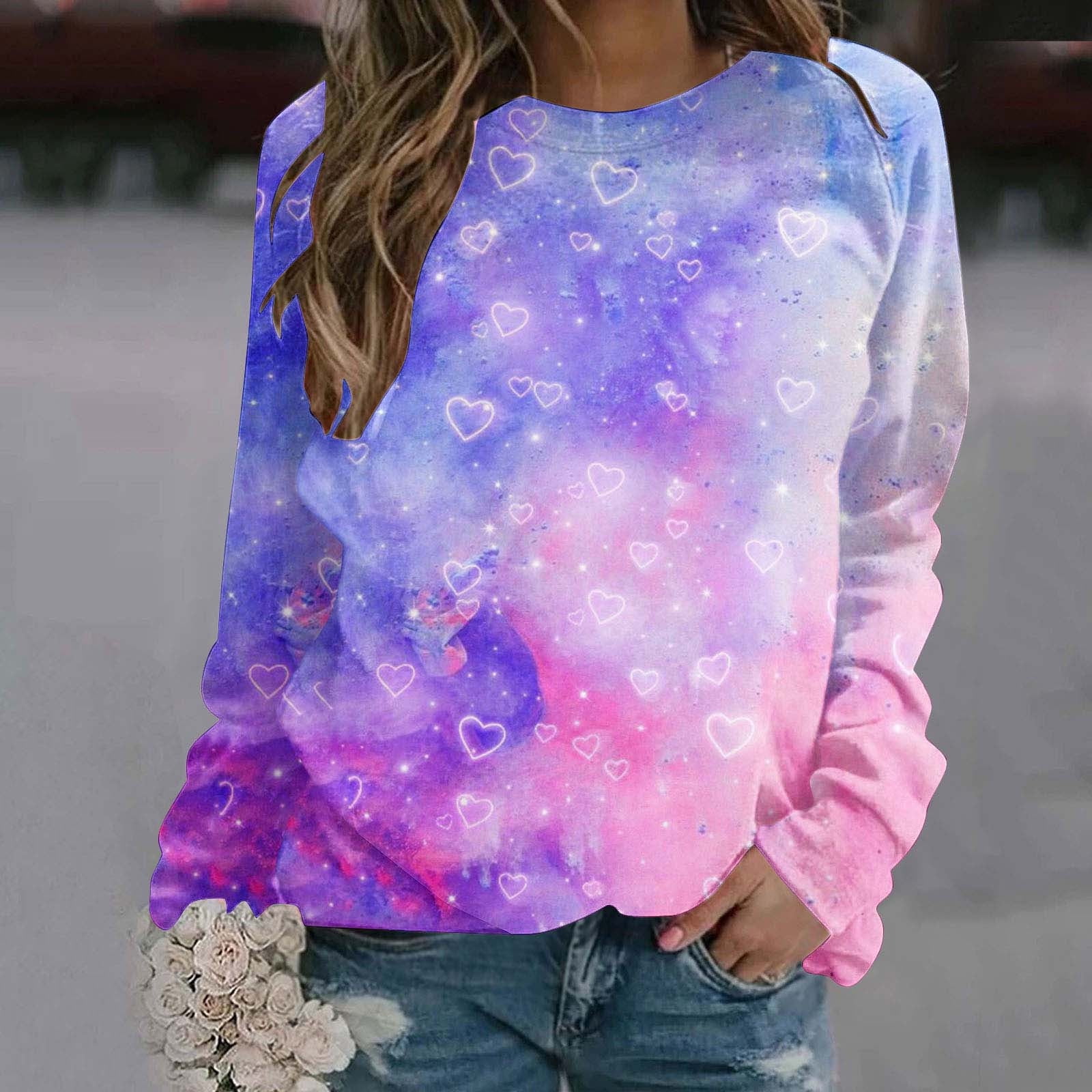 Aboser Womens Sweatshirts No Hood,Valentines Day Sweatshirt Women Sweet