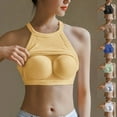 thumbnail image 1 of Aboser Womens Tank Tops Built in Shelf Bra High Neck Layering Camisole Soft Knitted Halter Shirt Basic Workout Yoga Tank Top Solid Color Shelf Padded Undershirt, 1 of 8