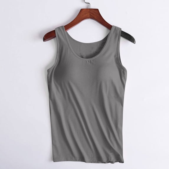 Aboser Womens Tank Tops with Built in Bras Plus Size Modal Workout Tops Casual Athletic Padded Camisole for Summer