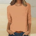 thumbnail image 1 of Aboser Womens Tops 3/4 Sleeve Loose Fit Fashion Waffle Basic Shirts Dressy Casual Solid Basic Shirt Summer Fall Round Neck Pullover Tees, 1 of 5