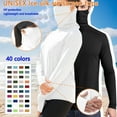 thumbnail image 1 of Aboser Womens UV Protection Sun Shirts with Mask Long Sleeve Rash Guard Plus Size Outdoor Cooling Workout Tops Athletic Hiking Golf Shirt Sky Blue XXXXXL, 1 of 9