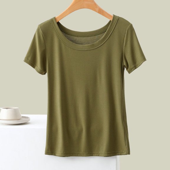 Aboser Womens Ultra Soft Modal T Shirt Cozy Short Sleeve Basic Tees Solid Color Tee Shirts Casual Summer Tshirts Loose Round Neck Blouses 2026