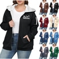 thumbnail image 1 of Aboser Yes,I'm Still Cold Sherpa Lined Hoodies for Women Plus Size Winter Hooded Jacket Trendy Zip Up Hoodie Women 2026 Thermal Long Sleeve Fleece Sweatshirt Coat with Pockets Blue XXXXL, 1 of 6