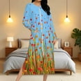thumbnail image 1 of Aboser Zip Up Robe Women Fall Winter Lightweight Housecoat Casual Zipper Front Nightgown Trendy Floral Printing Loungewear with Pockets 2026 Comfort Soft Long Bathrobe, 1 of 9