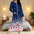 thumbnail image 1 of Aboser Zip Up Nightgowns for Women Long Sleeve Lightweight Housecoat Trendy Polka Dot Print Loungewear Loose Full Length Bathrobe with Pockets, 1 of 9
