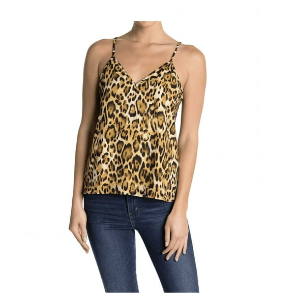 Abound Women's Leopard Print V-Neck Camisole Top Size XS Sleeveless Lined Pullover