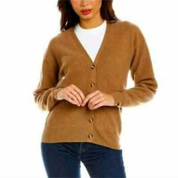 Abound Women's Long Sleeve Knit Button Cardigan Sweater Pullover Brown XS NWT