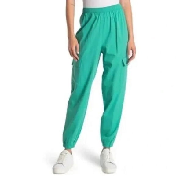 Abound Women's Marine Green Cargo Jogger Pants Size Medium Pockets Lightweight