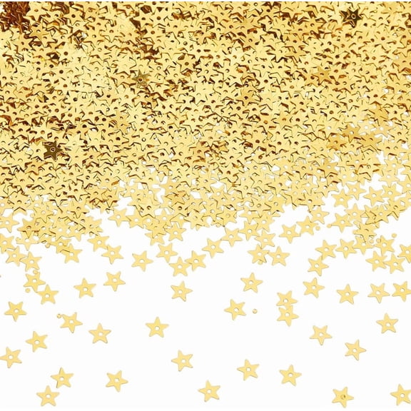 About 10000Pcs Gold Star Sequins Mini Hollow Star Sequins Embroidery Tiny Sew on Sequin with Holes DIY Loose Sequin