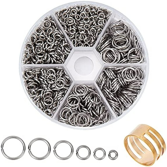 About 1000Pcs Stainless Steel Open Small Jump Rings For Jewelry Making 18 Gauge