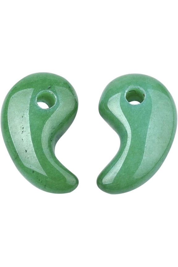 About 10pcs Natural Malaysia Jade Pendants Magatama Charm Small Hole Findings Smooth Surface Pendant for DIY Jewelry Making Creative Craft