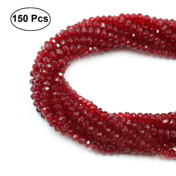 CIMAXIC Glass Beads For Jewelry Making Faceted Rondelle 128Pcs 0.30X0.40X0.30In