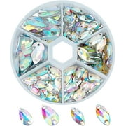 About 160pcs 4 Sizes Acrylic Fishing Lures Fishing Attractor Horse Eye Teardrop Fishing Lures DIY Spinner Blades Fishing Lures Accessories for Lure Making Spinner Baits Making