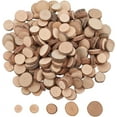 thumbnail image 1 of About 180Pcs Mini Wood Slices Round Wooden Craft Circles Bulk Tan Natural Unfinished Blank Small Circle Cabochons Ornaments Slice, 1 of 5
