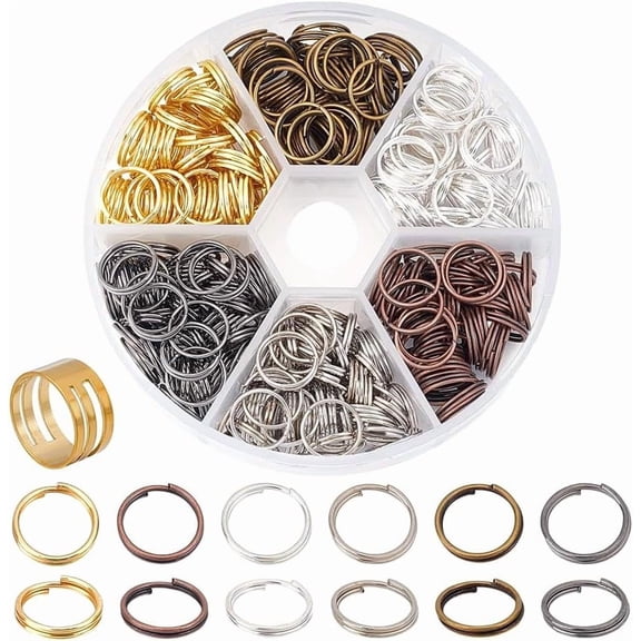 About 200 Pcs Iron Split Rings Double Loop Jump Ring Diameter 10mm