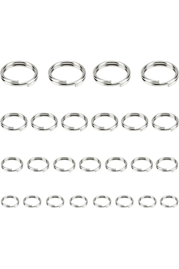 About 800pcs 4.5/5/7/8mm Split Key Rings Stainless Steel Key Ring Metal Split Key Chain Keychain Rings