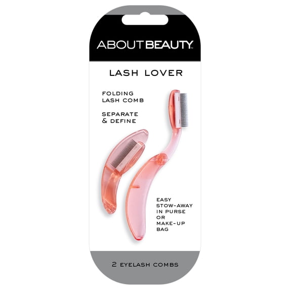 About Beauty Lash Lover Folding Eyelash Comb, 2 Count
