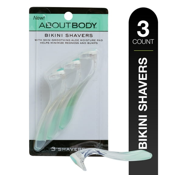 About Body Gentle Beauty Grooming Bikini Shavers, 3 Pack