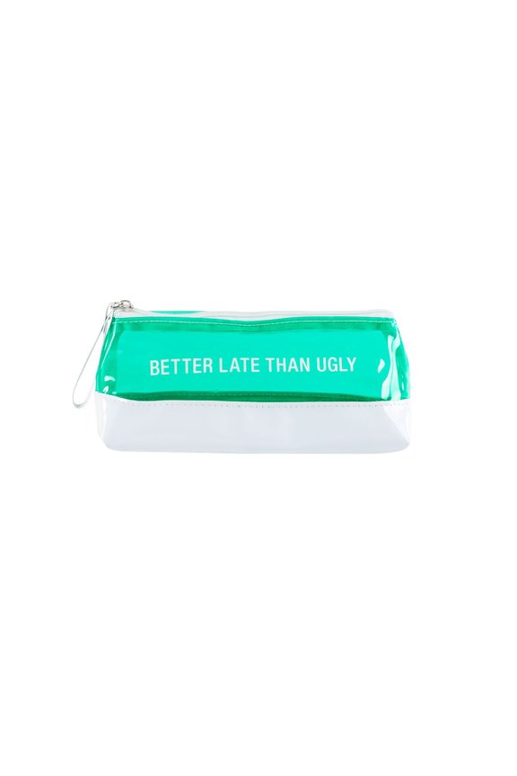 Better Late Pencil/Makeup Bag, Teal