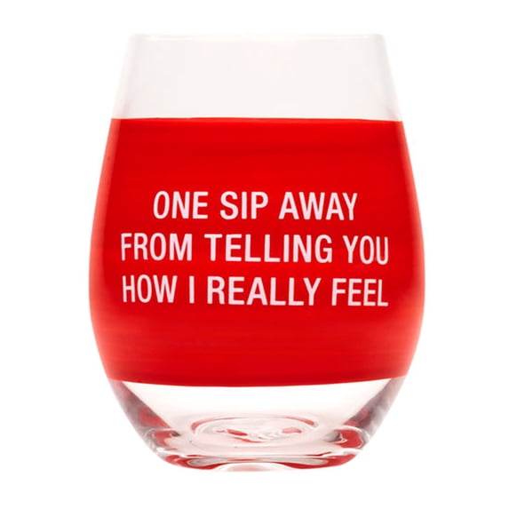 About Face Designs Wine Glass - One Sip