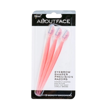 About Face Eyebrow Shaper Precision Razors, Razors for Eyebrow Shaping, 3 Ct