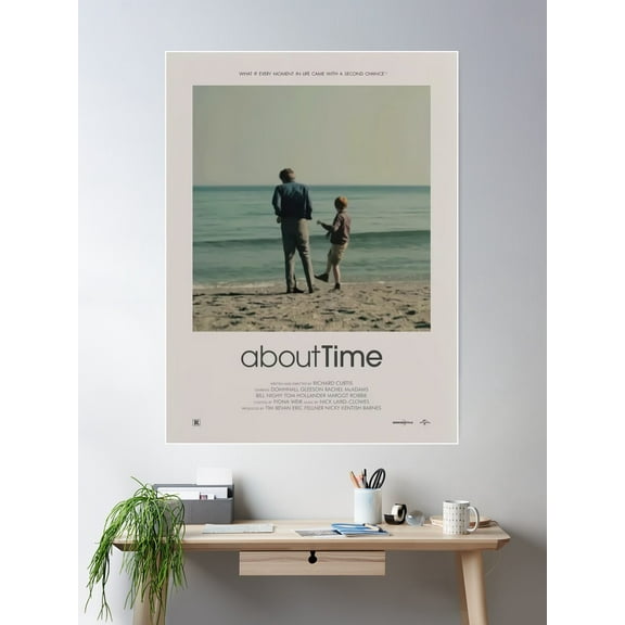 About Time Minimalist Poster Wall Art, Modern Wall Decor For Living Room Bedroom, 24x36 UNFRAMED