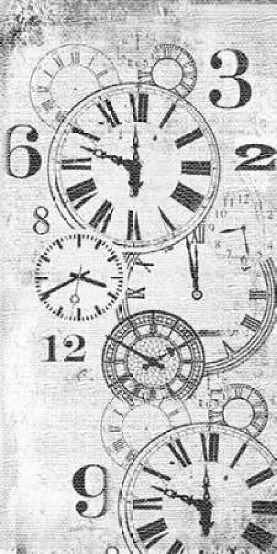 About Time Panel White Canvas Art - Walter Robertson (10 x 20)
