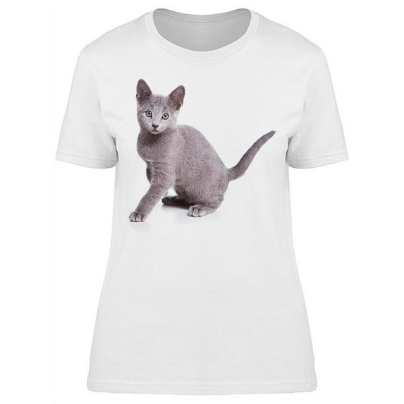 About To Play Young Russian Cat T-Shirt Women -Image by Shutterstock, Female Large
