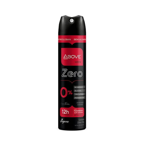 Above 12 Hours Feel Free Deodorant Spray, Deodorant for Men, Zero, 3.17 oz