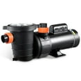 thumbnail image 1 of Above Ground Pool Pump 1.5HP 0.35HP Dual Speed 110 GPM 54 ft Lift 52 GPM 14 ft Lift 110V 3450 RPM with Strainer Basket 122 Fahrenheit Max Water Temp, 1 of 6