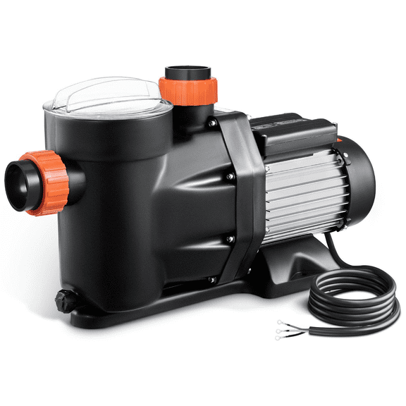 Above Ground Pool Pump 1.5HP 122 GPM - 220V Single Speed Swimming Pool Pump, 55ft Max Lift, PP Shell, Strainer Basket, for Spas & Irrigation