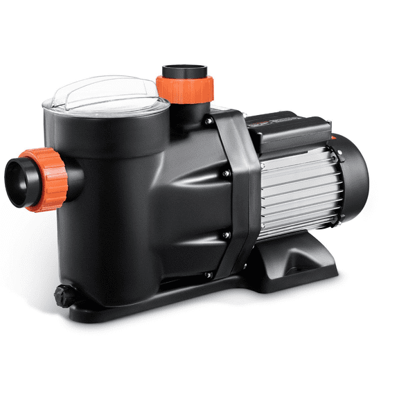 Above Ground Pool Pump 2.5HP 148 GPM, 220V Single Speed Swimming Pool Pump, 62ft Max Head Lift, PP Shell, Strainer Basket, 122F Max Water Temp
