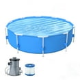 Above Ground Pool Set, 10ft X 30in Round Frame Swimming Pool 1185