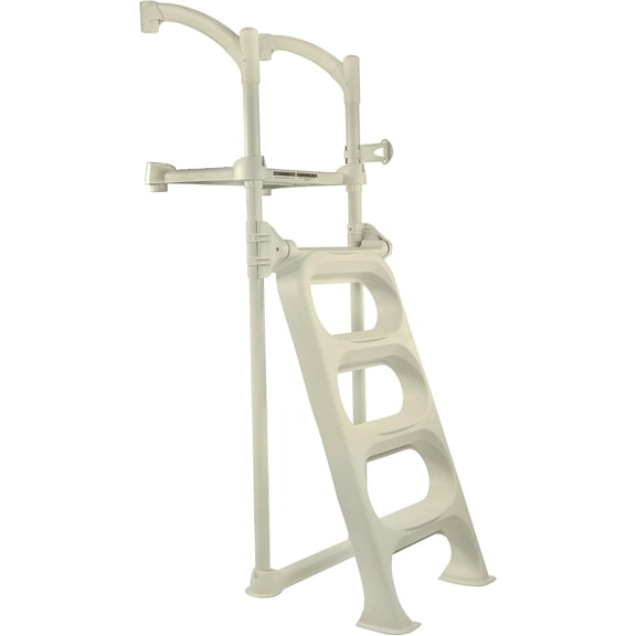 Above Ground Pool Step and Flip Up Ladder System | Strong & Stable Ladder Only | Fits Pools Up to 54 Inches in Depth