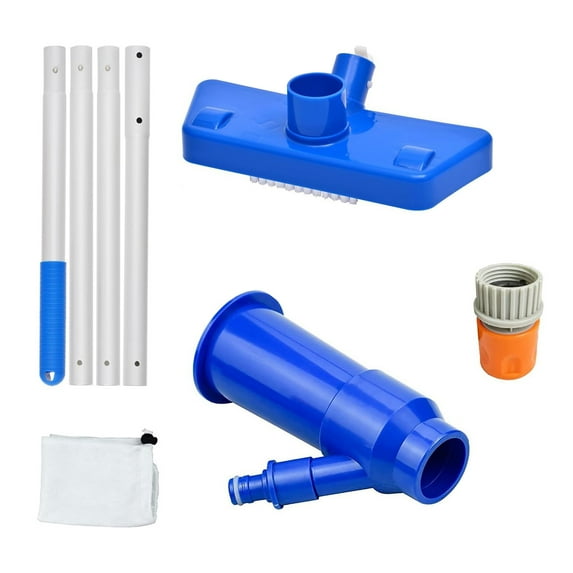 Above Ground Pool Vacuum Kit - 4-Section 59" Telescopic Pole with Jet Cleaner & Brush for Spas, Ponds, Lakes & Fountain Maintenance