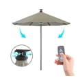 thumbnail image 1 of The Above Patio Umbrella 106 in Gray Solid Print Octagon Market Patio Umbrellas, Smart, Remote, Wind Sensor, Solar Panel, LED Lighting, Fade Resistant, 1 of 9