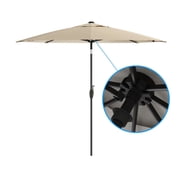 Above OneClick 2 with Rib Replacement Technology 9 Feet Market Patio Outdoor Umbrella, Tan