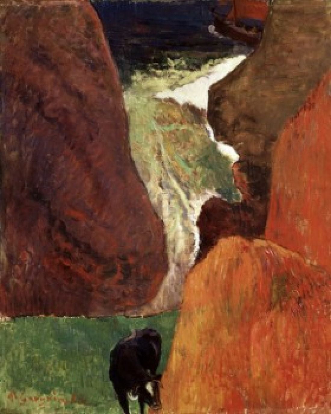 Above the Abyss Au Dessus du Gouffre 1888 Paul Gauguin (1848-1903French) Musee des Artes Decoratifs Paris Canvas Art - Paul Gauguin (18 x 24)