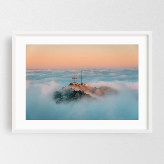 Above the June Gloom 02 - Los Angeles California Photography White Framed Wall Art Print 20 x 30 inches