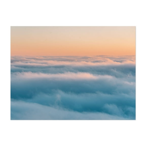 Above the June Gloom 03 - Los Angeles California Photography Pastel Nature Skyline Sunset Minimalist Unframed Wall Art Print 36 x 48 inches