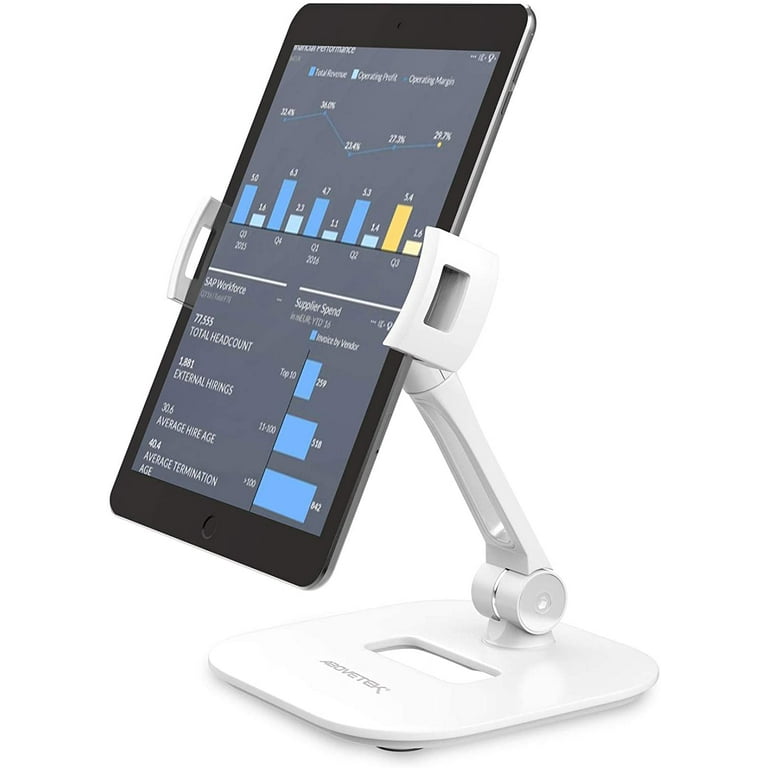 AboveTEK Tablet Stand, Multi-Angle Adjustable iPad Stand Holder, 360°  Swivel iPad Stand Aluminum Desk Mount Fits 4”-11(Diagonal)  iPad/Mini/Air/Pro