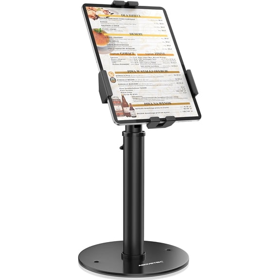 AboveTEK POS Tablet Kiosk Stand - Universal Locking Mount for 7.9"-11" Devices, 360 Swivel Anti-Theft Security iPad, iPad Air, Samsung, Height Adjustable Desk Countertop