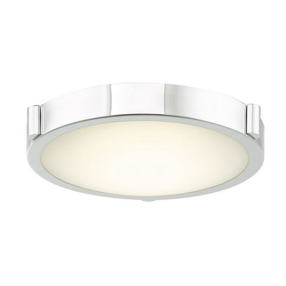 Abra Lighting 11" Low Profile Frosted Glass Flushmount with High Output Dimmable LED