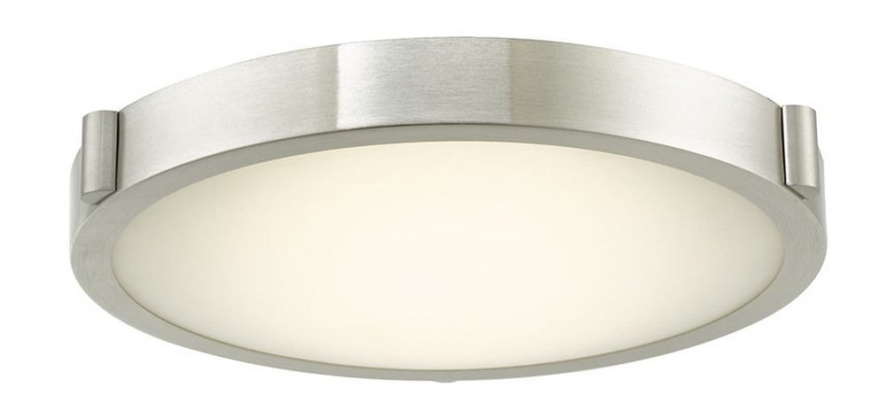 Abra Lighting 13" Low Profile Frosted Glass Flushmount with High Output Dimmable LED