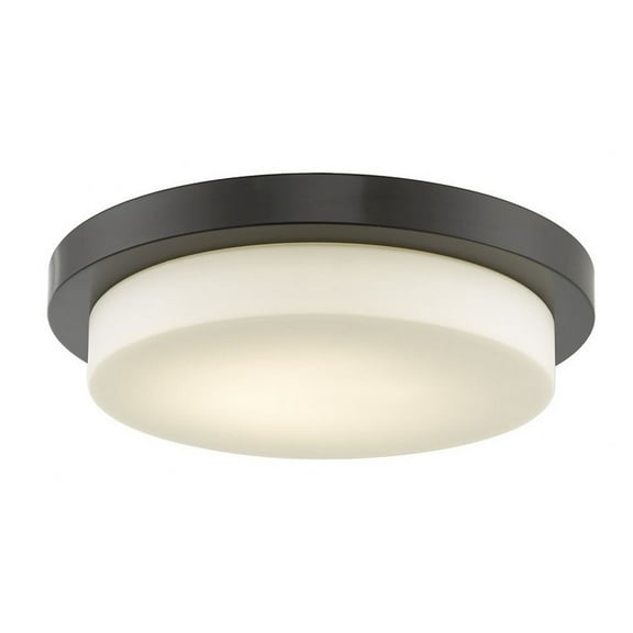 Abra Lighting 16" Stepped Opal Glass Flushmount with High Output Dimmable LED
