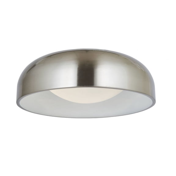 30076FM-BN-Lynx-Abra Lighting-Lynx - 32W 1 LED Inner Curve Flush Mount-4 Inches Tall and 17 Inches Wide-Brushed Nickel Finish