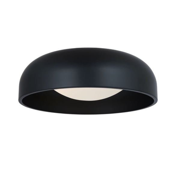 30076FM-MB-Lynx-Abra Lighting-Lynx - 32W 1 LED Inner Curve Flush Mount-4 Inches Tall and 17 Inches Wide-Matte Black Finish