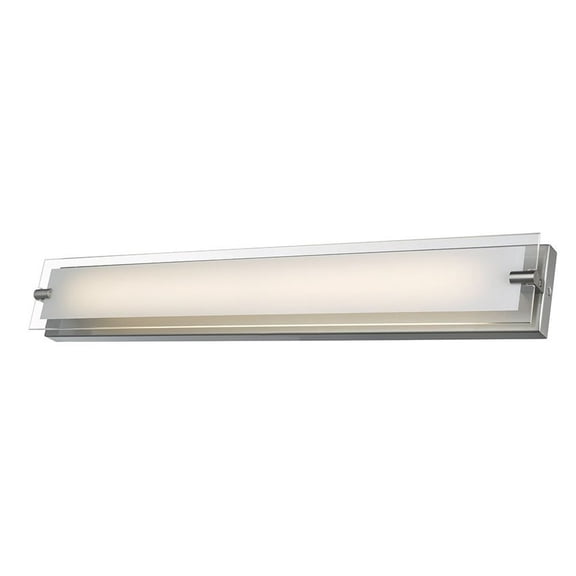 20027WV-BN-Blaze-Abra Lighting-Blaze - 28.3 Inch 32W 1 LED Bath Vanity-Brushed Nickel Finish