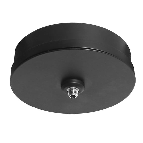 10080CP-MB-Canopy-Abra Lighting-6W 1 LED Convertible Flat or Barrel Canopy Including Uni-Jack Socket-1.4 Inches Tall and 4.5 Inches Wide-Matte Black