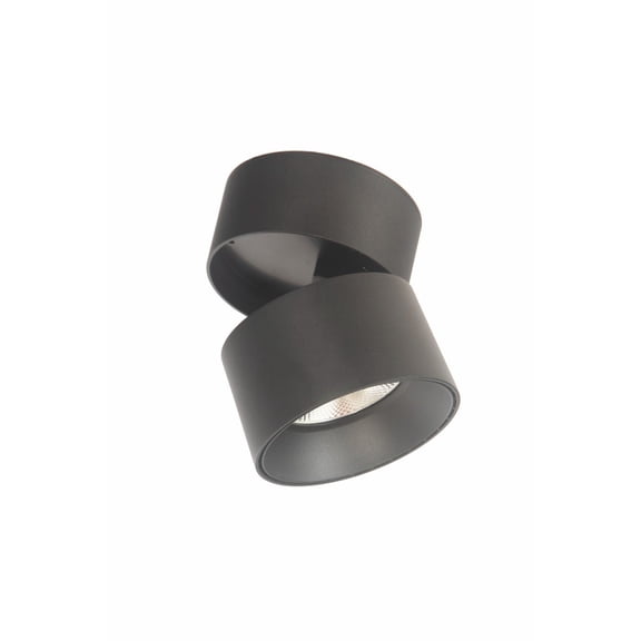 30008FM-MB-Arc-Abra Lighting-Arc - 15W 1 LED Rotating and Pivoting Spotlight-4.5 Inches Tall and 4.3 Inches Wide-Matte Black Finish